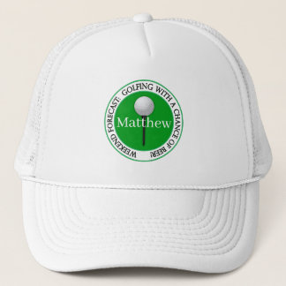 Boné Previsão de fim de semana engraçada Bola de golfe