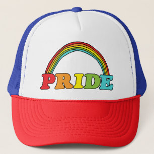 Boné Pride Text and Rainbow