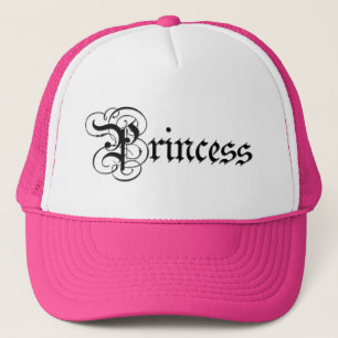 Boné Princesa cor-de-rosa Camionista Chapéu - também
