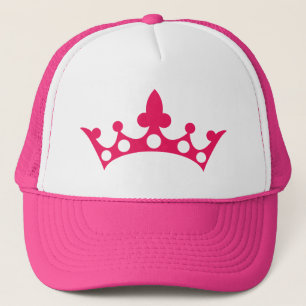 Boné Princesa Rosa Tiara, Vestido Sem Sono