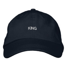 Boné Procurando por homens King texto Algodão Cor-Navy-