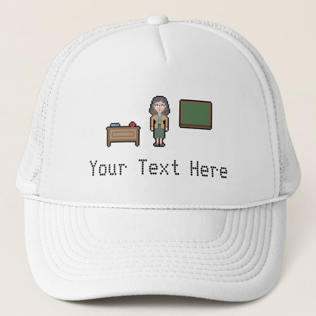 Boné Professora de Pixel Personalizada (Frente)