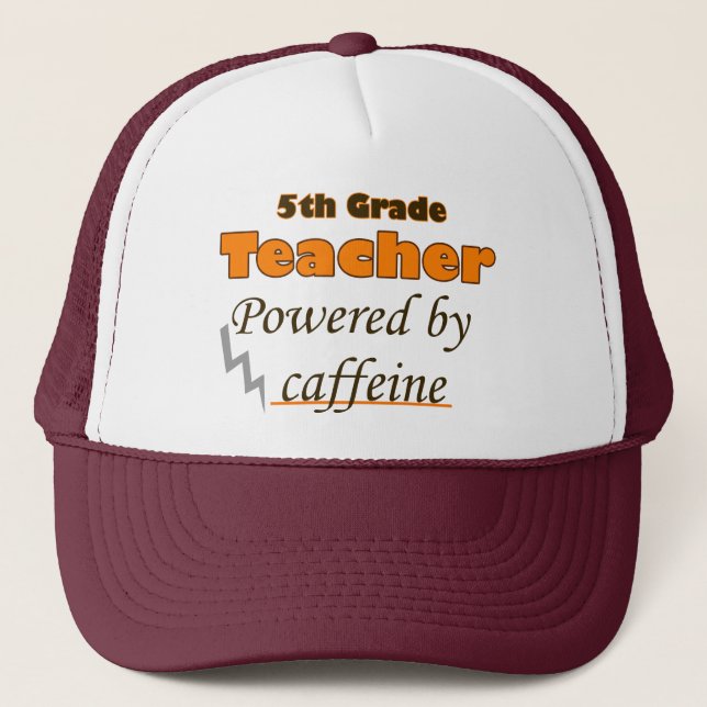 Boné Professora do grau 5 com força de cafeína (Frente)