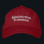 Boné Profissional Administrativo Impresso Hat do A<br><div class="desc">Melhore a sua imagem profissional com o nosso Boné profissional administrativo,  projetado para aqueles que se destacam em funções administrativas e de gerenciamento de escritórios. Este boné combina estilo,  conforto e funcionalidade para complementar sua roupa profissional. Você pode alterar ou Editar o nome do Chapéu.</div>