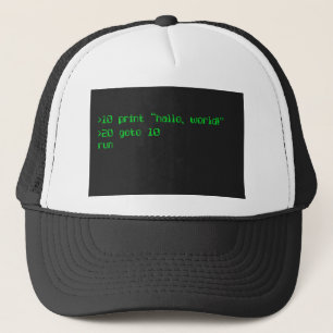 Boné Programação de fontes de computador estilo 1980 