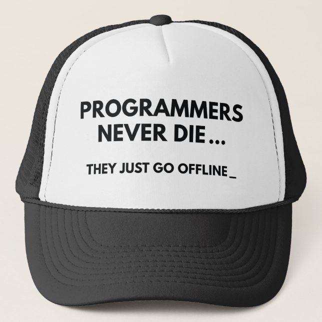 Boné Programadores Nunca Morrem (Frente)