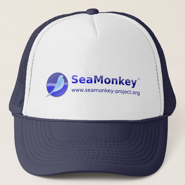 Boné Projeto de SeaMonkey - logotipo horizontal (Frente)