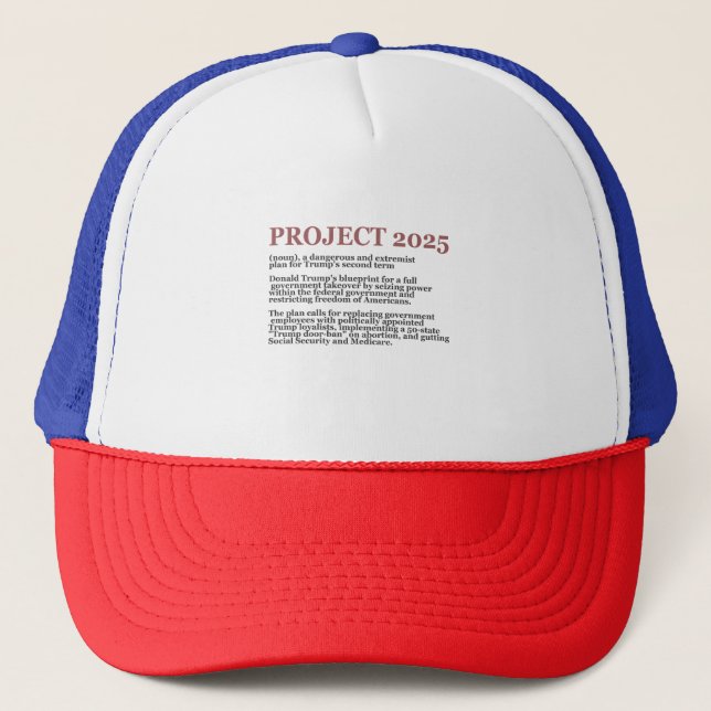 Boné Promotor-Democracia Anti Project 2025 Trump Republ (Frente)