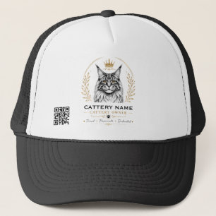 Boné Proprietário de Cattery Maine Coon Personalizado c