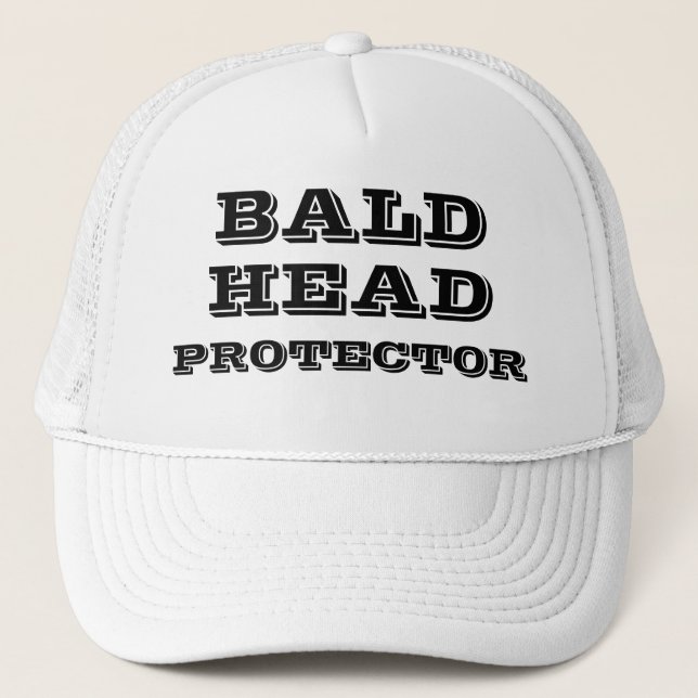 Boné PROTETOR DE CABEÇA CARECA Divertido Humorístico (Frente)
