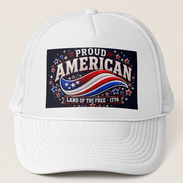 Boné Proud American Patriotic Shirt – Land of the Free  (Frente)