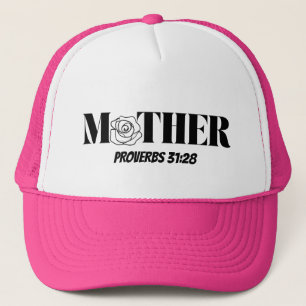 Boné Proverbs 31:28 Chapéu das Mulheres "Mãe" - Baseado