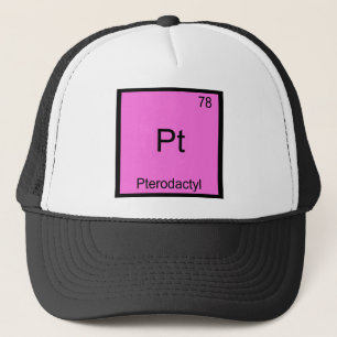 Boné Pt - Pterodáctilo Símbolo de Elemento de Química E