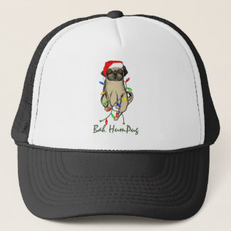 Boné Pug Dog Bah Humpug Feliz Natal