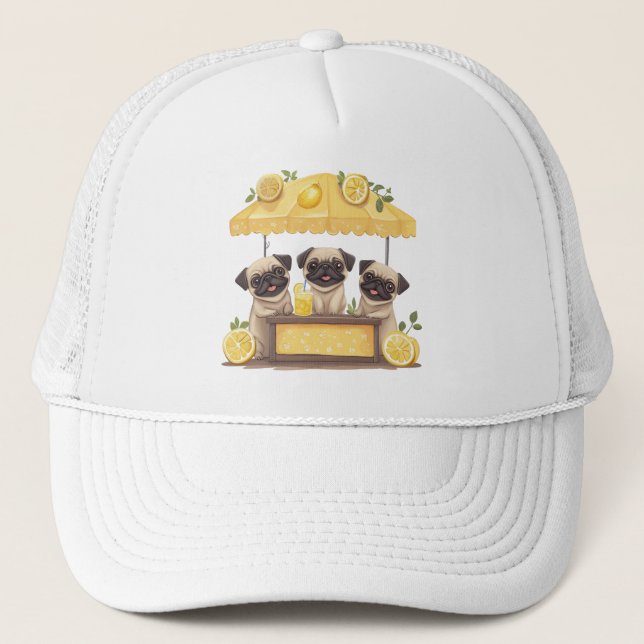 Boné Pug Dogs Lemonade Stand (Frente)
