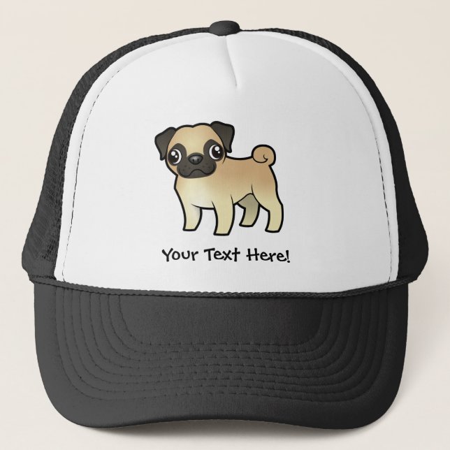 Boné Pug dos desenhos animados (Frente)