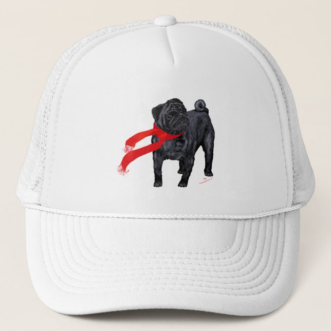 Boné Pugs em Red Scarf (Frente)