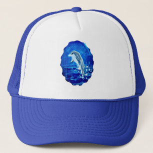 Boné Pulando o Azul de Arte do Golfinho