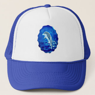 Boné Pulando o Azul de Arte do Golfinho