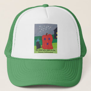 Boné Pumpkin Ghost e Wizard Cat Halloween Hats