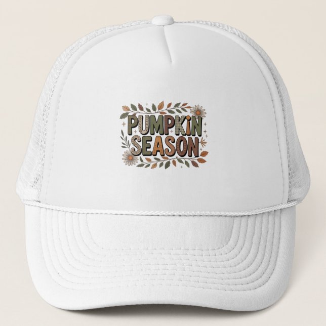 Boné Pumpkin Season – Earthy Leaves casquette (Frente)