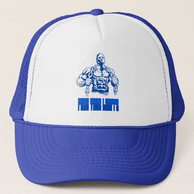 Boné Push Your Limits - Bodybuilding and Determination  (Frente)