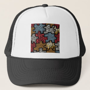 Boné Puzzle de Estampa Animal Rockabilly RAB