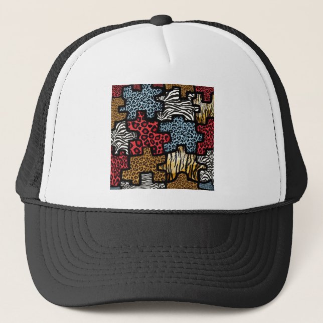 Boné Puzzle de Estampa Animal Rockabilly RAB (Frente)