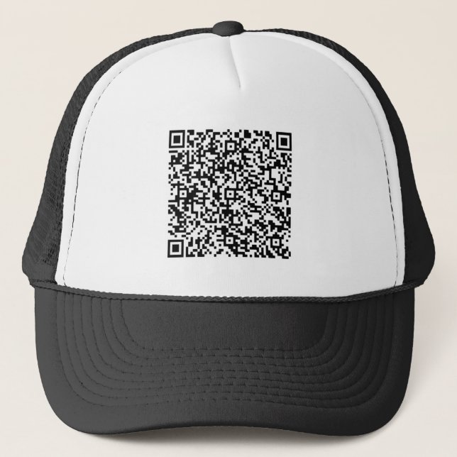 Boné QR Code Trucker Hat - Moderno Personalizado (Frente)