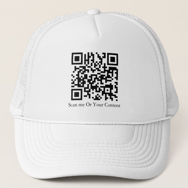 Boné QR personalizado - Adicionar seu QR e conteúdo (Frente)