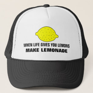Boné Quando a vida lhe der limões, faça limonada chapéu