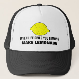 Boné Quando a vida o dá os limões fazem o chapéu da