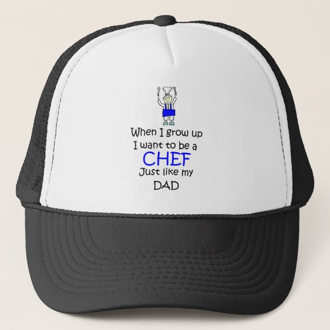 Boné Quando eu crescer acima o cozinheiro chefe (Frente)