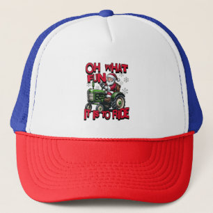 Boné Que Diversão É Andar de Trator de Natal Agricultor