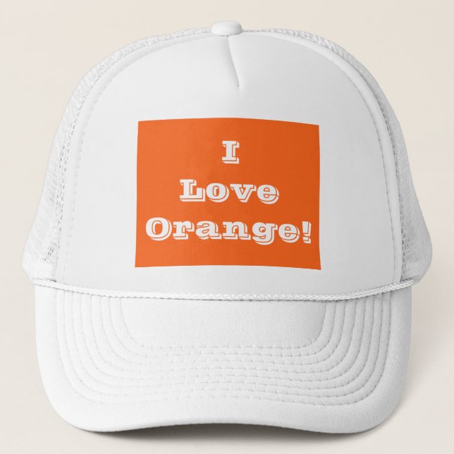 Boné Que eu adoro laranja (Frente)