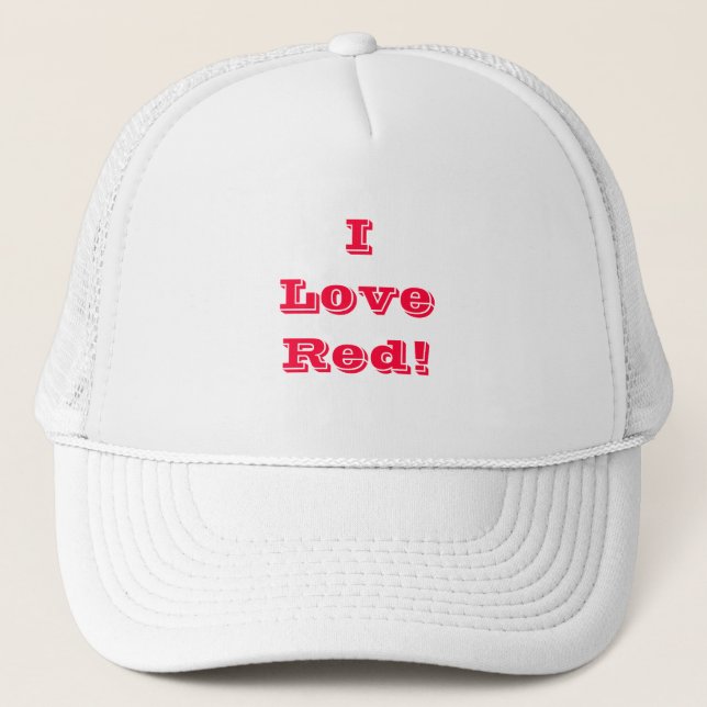 Boné Que eu adoro vermelho (Frente)
