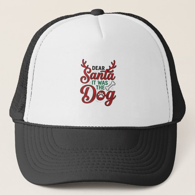 Boné Querido Papai Noel Foi O Cachorro Camiseta De Nata (Frente)