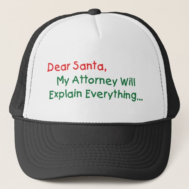 Boné Querido Papai Noel Meu Advogado Vai Explicar - Nat (Frente)