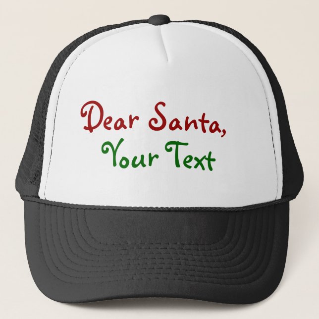 Boné Querido Papai Noel - Personalize Carta para o Papa (Frente)