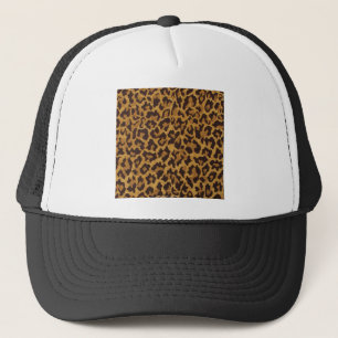 Boné RAB Rockabilly Estampa de Leopardo Marrom Dourado