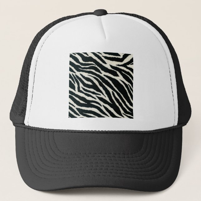 Boné RAB Rockabilly Estampa de Zebra Preto & Branco (Frente)