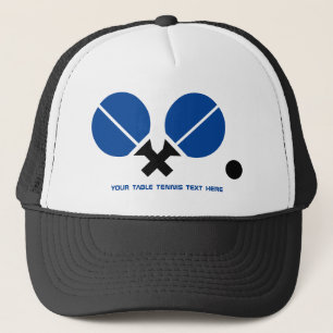 Boné Rackets de pingue-pongue de mesa e azul-bola