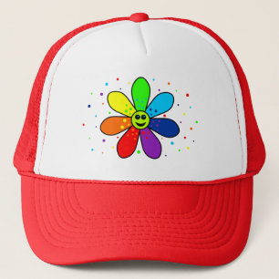 Boné Rainbow Flower Trucker Hat