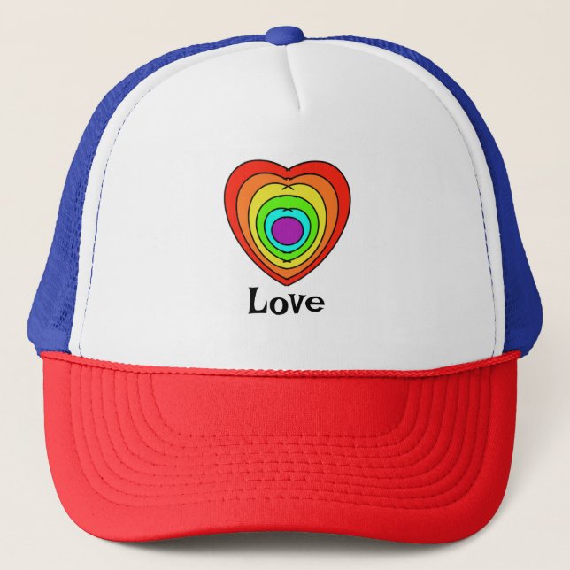 Boné Rainbow Heart Love (Frente)
