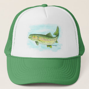 Boné Rainbow Trout Hat com Aquarela