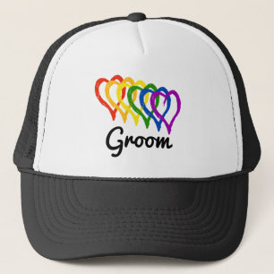 Boné Rainbow Wedding Layered Hearom Groom