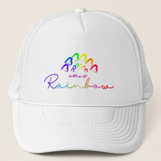 Boné RainbowHearts  Trucker Hat  (Frente)