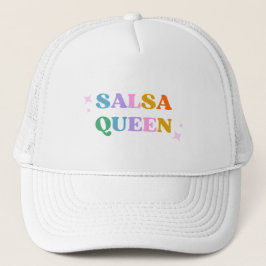 Boné rainha da salsa tipografia colorida retrô moderna