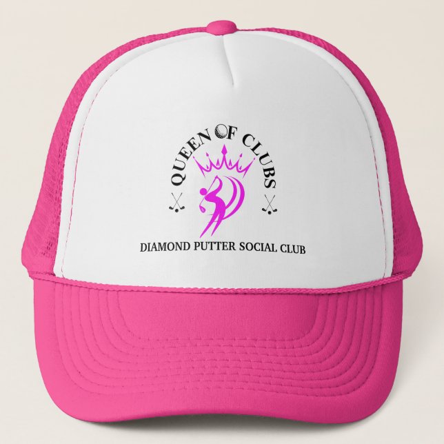 Boné RAINHA DE CLUBES - Golfe feminino personalizável (Frente)