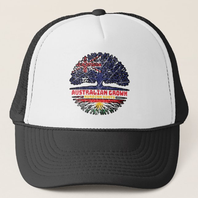 Boné Raízes de Árvores Australianas Curdas da Austrália (Frente)